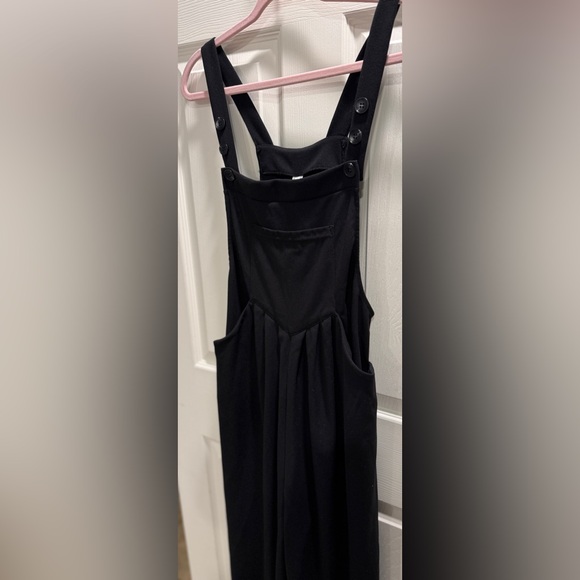 HALARA Black Wide Leg Overall Jumpsuit Size Medium NWT Adjustable Straps Pockets - Picture 9 of 15